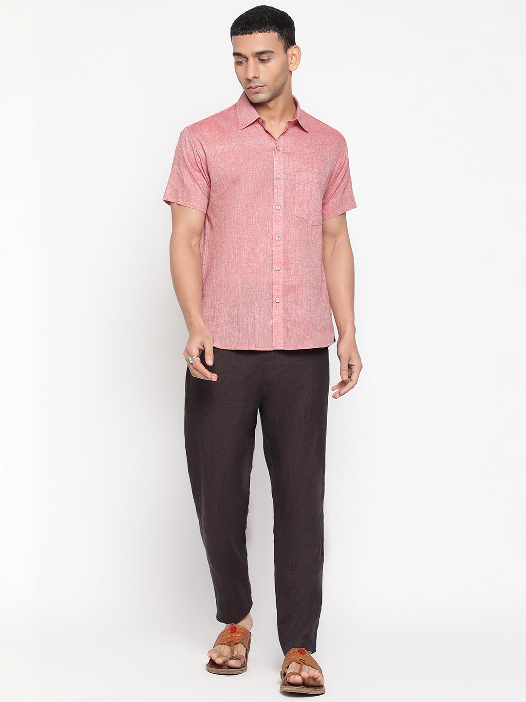 Pure Charkha Fabric Spun Men Regular Fit Shirt