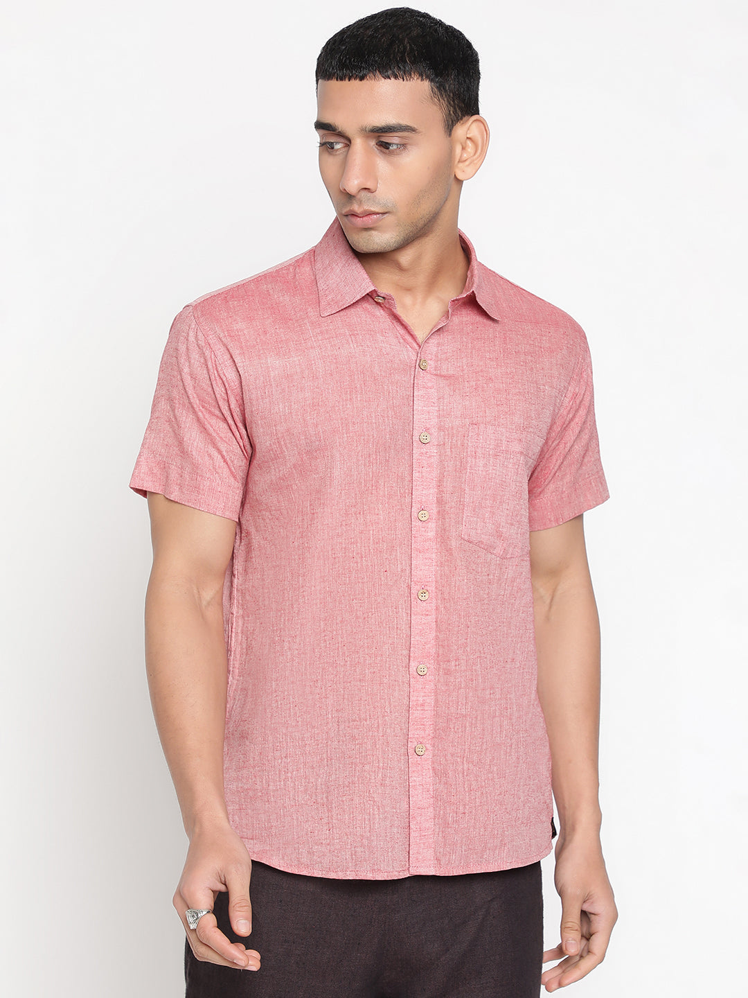 Pure Charkha Fabric Spun Men Regular Fit Shirt