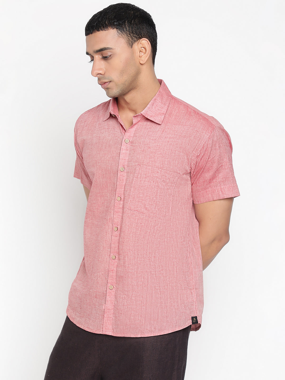 Pure Charkha Fabric Spun Men Regular Fit Shirt