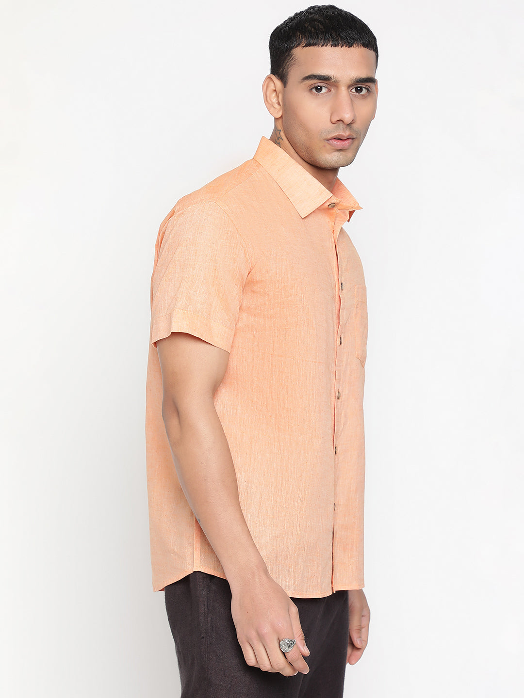 Pure Charkha Fabric Spun Men Regular Fit Shirt