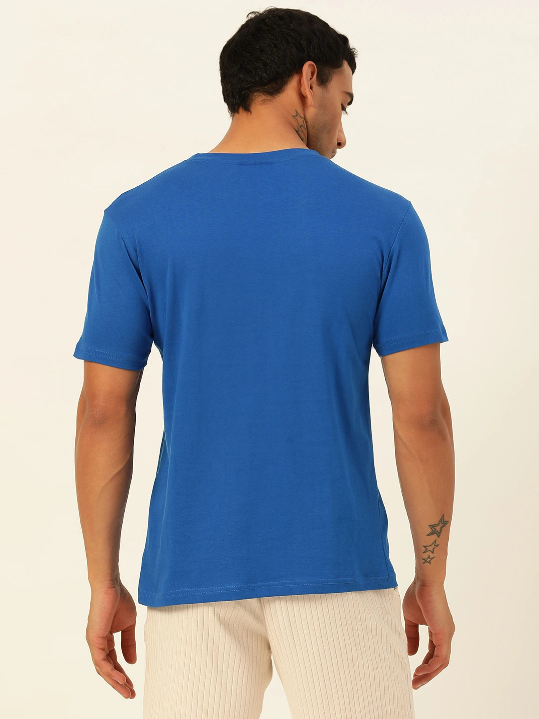 Premium Royal Blue Solid Round Neck Unisex Comfort Fit T-Shirt