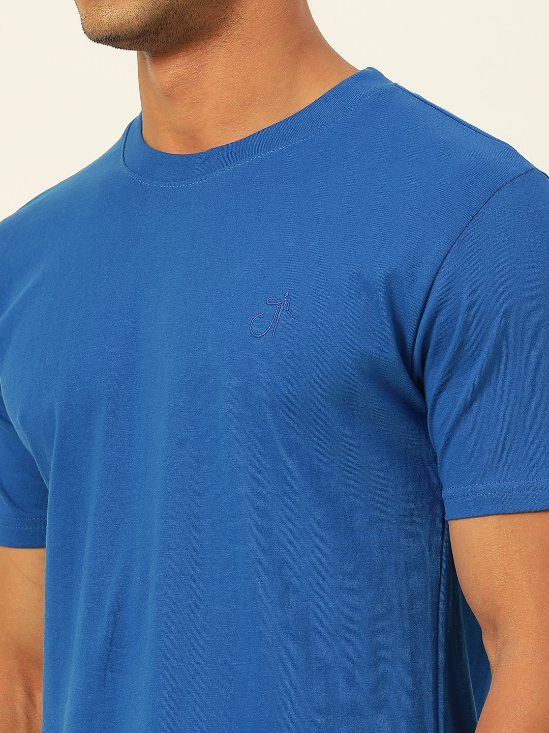 Premium Royal Blue Solid Round Neck Unisex Comfort Fit T-Shirt