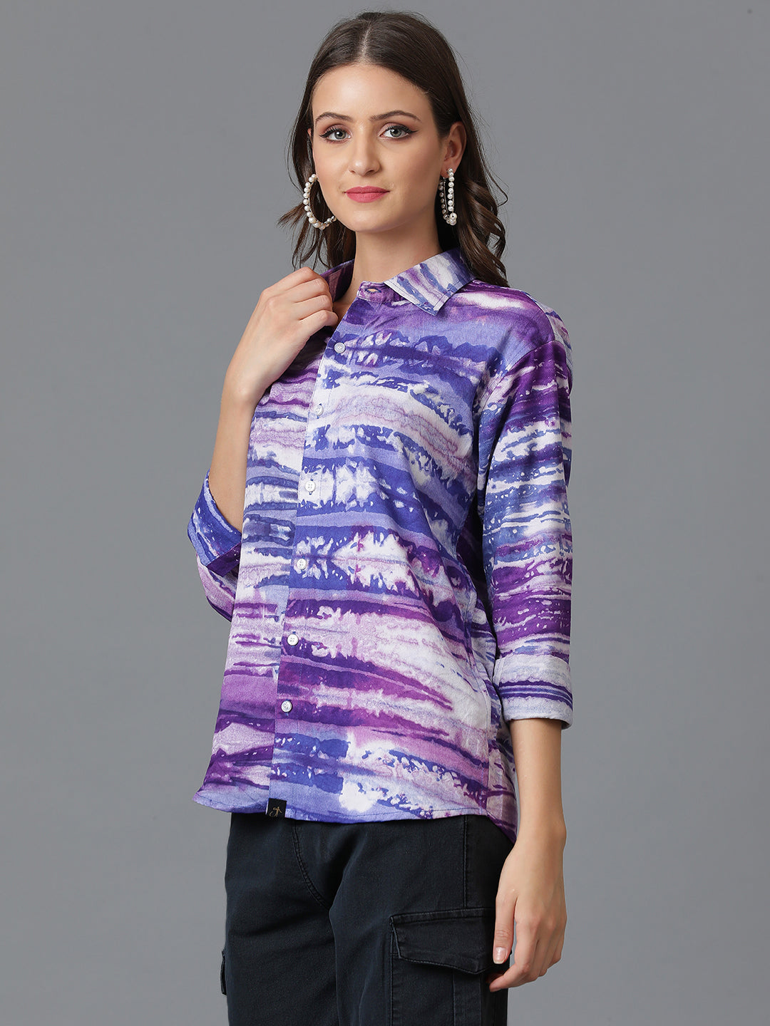 Sustainable Hand Tie Dye Women Rayon Shirt