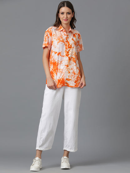 Sustainable Modal Hand Tie Dye Slim Fit Women Shirt