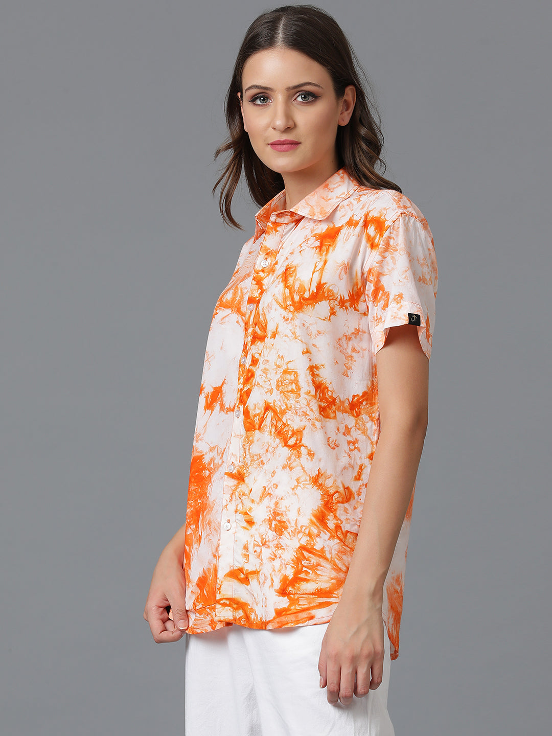 Sustainable Modal Hand Tie Dye Slim Fit Women Shirt