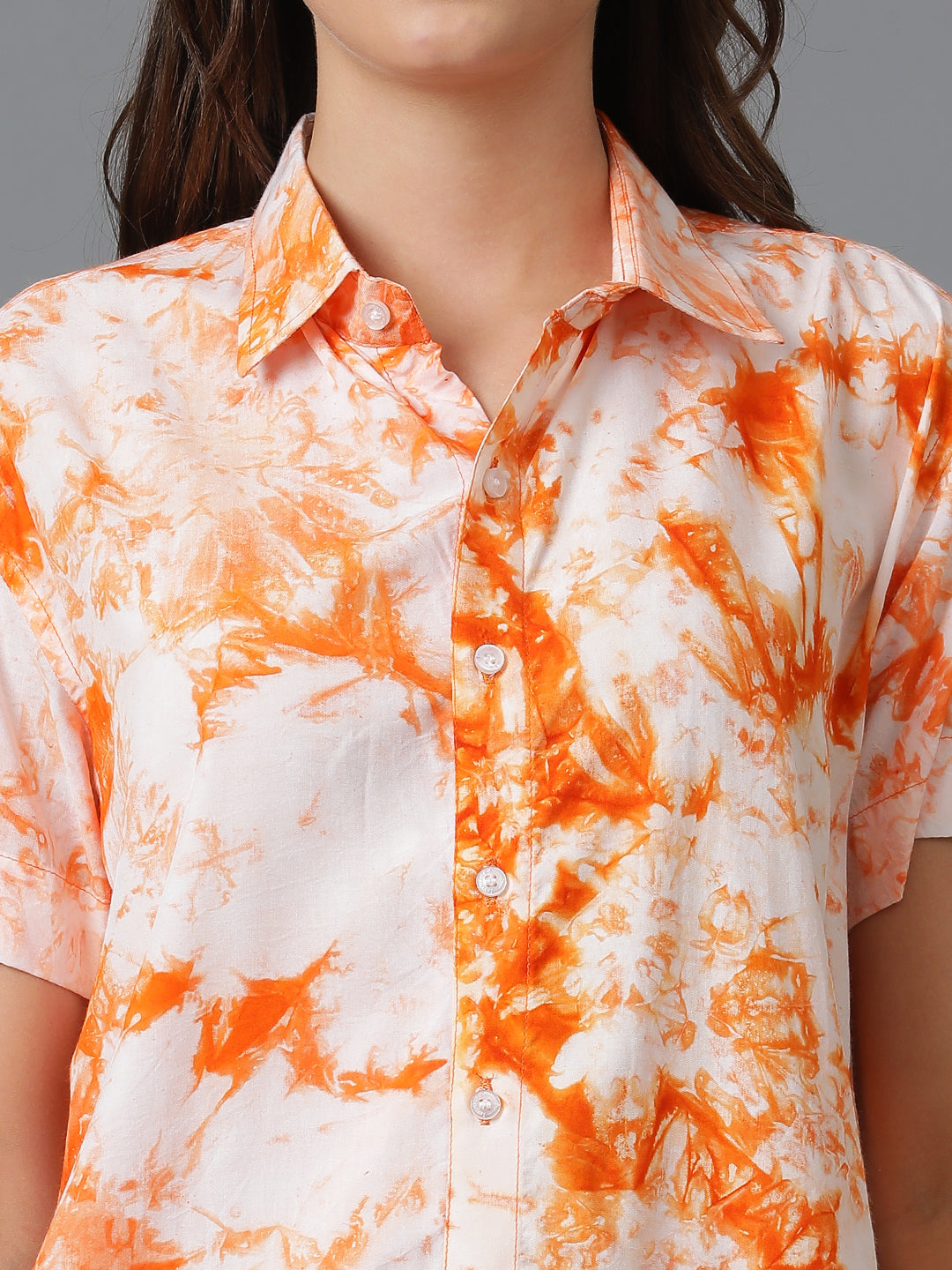 Sustainable Modal Hand Tie Dye Slim Fit Women Shirt