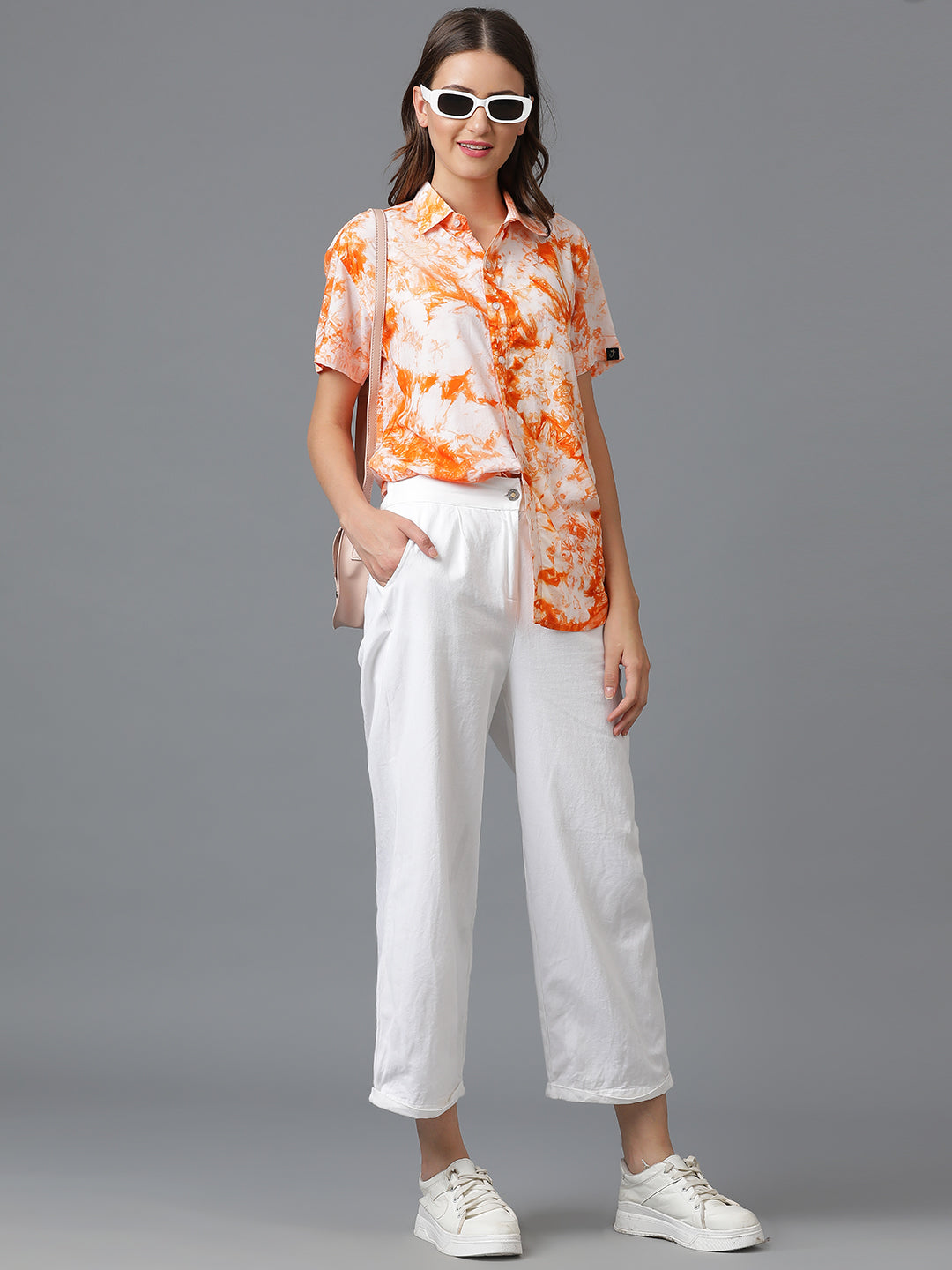 Sustainable Modal Hand Tie Dye Slim Fit Women Shirt