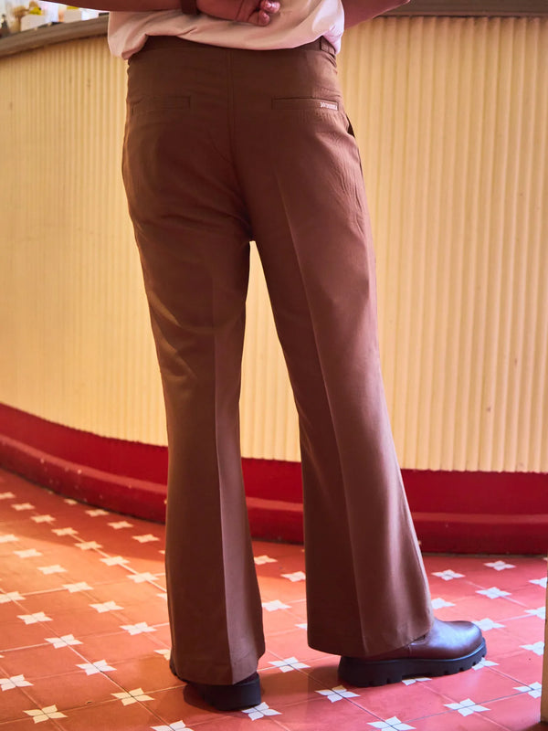 Men Pleated Bootcut Trousers
