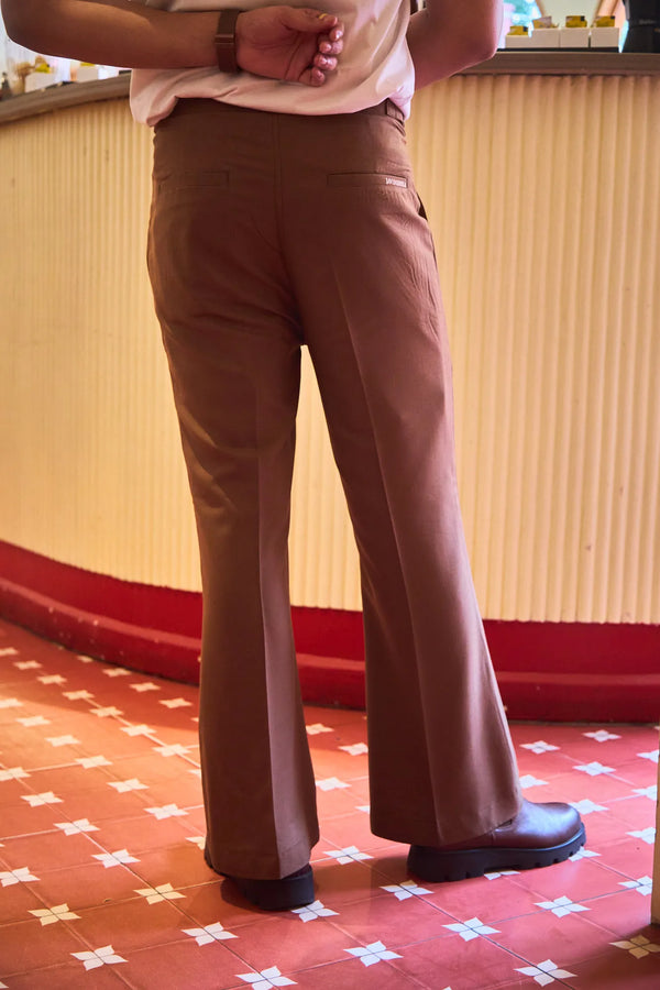 Men Pleated Bootcut Trousers