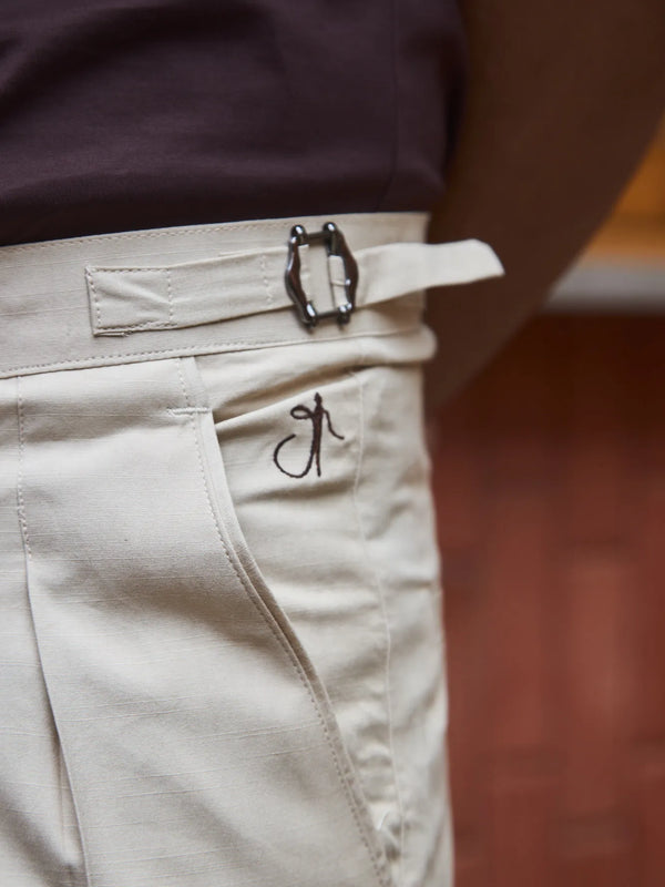 Men Pleated Bootcut Trousers