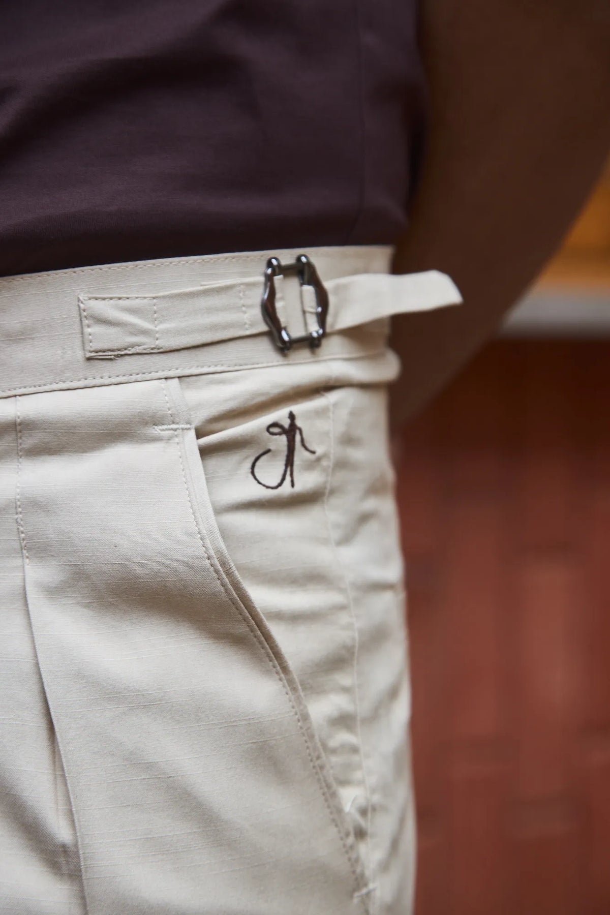 Men Pleated Bootcut Trousers