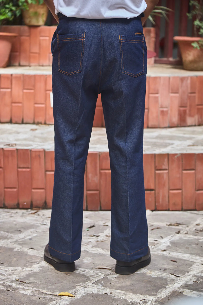 Men Denim Bootcut Trousers