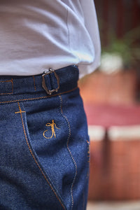 Men Denim Bootcut Trousers