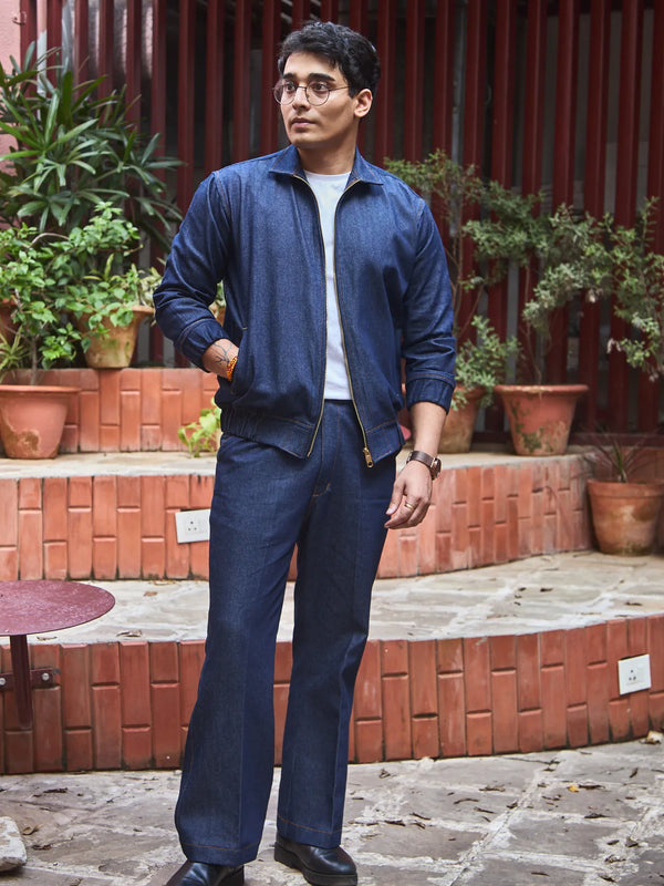 Men Denim Bootcut Trousers