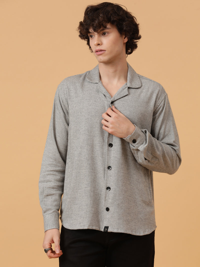 Flannel Double Kangaroo Pocket Oversized Unisex Shacket
