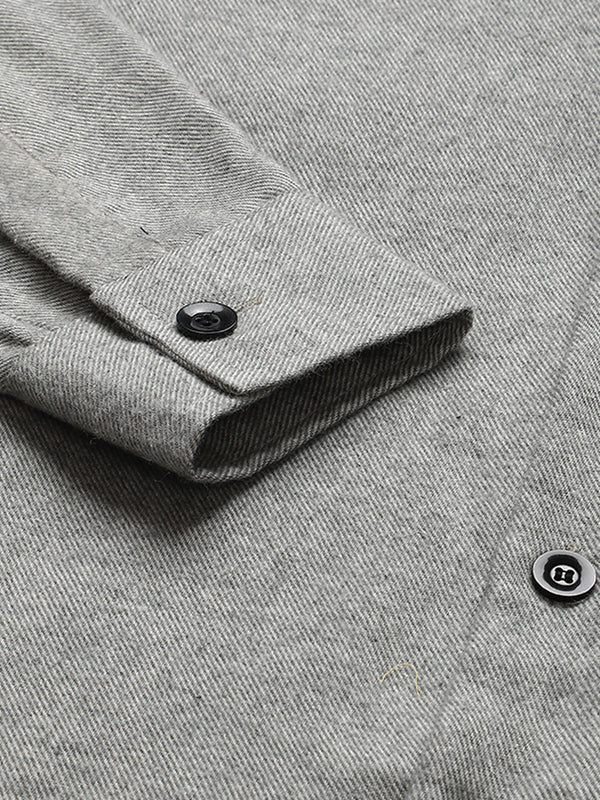 Flannel Double Kangaroo Pocket Oversized Unisex Shacket