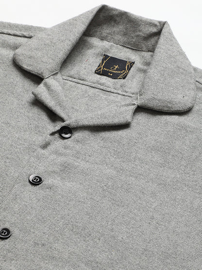 Flannel Double Kangaroo Pocket Oversized Unisex Shacket