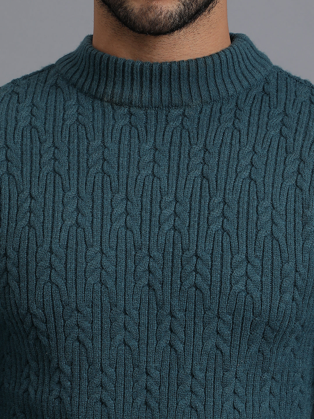 Heavy Cable Knitted Unisex Wool Unisex Sweater
