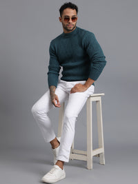 Heavy Cable Knitted Unisex Wool Unisex Sweater