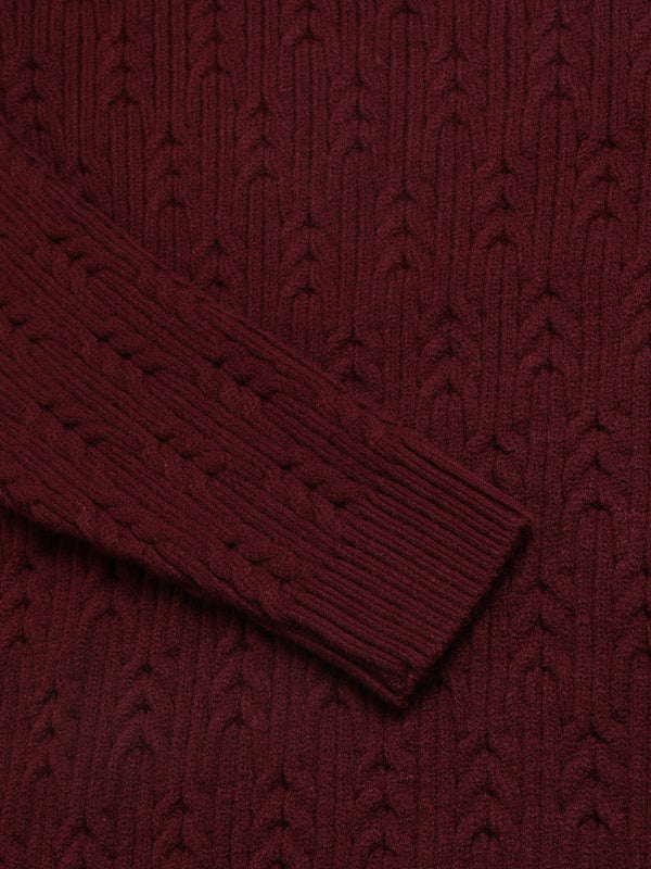 Heavy Cable Knitted Unisex Wool Unisex Sweater