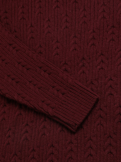 Heavy Cable Knitted Unisex Wool Unisex Sweater
