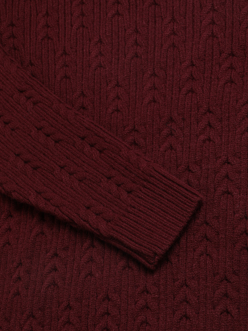 Heavy Cable Knitted Unisex Wool Unisex Sweater
