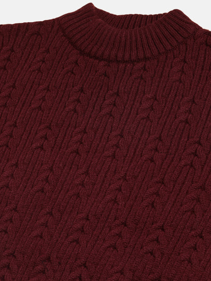 Heavy Cable Knitted Unisex Wool Unisex Sweater