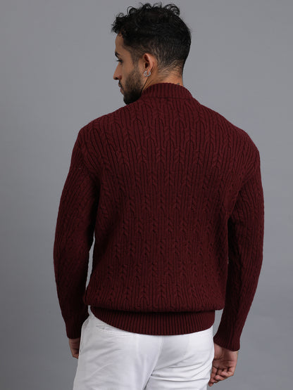 Heavy Cable Knitted Unisex Wool Unisex Sweater