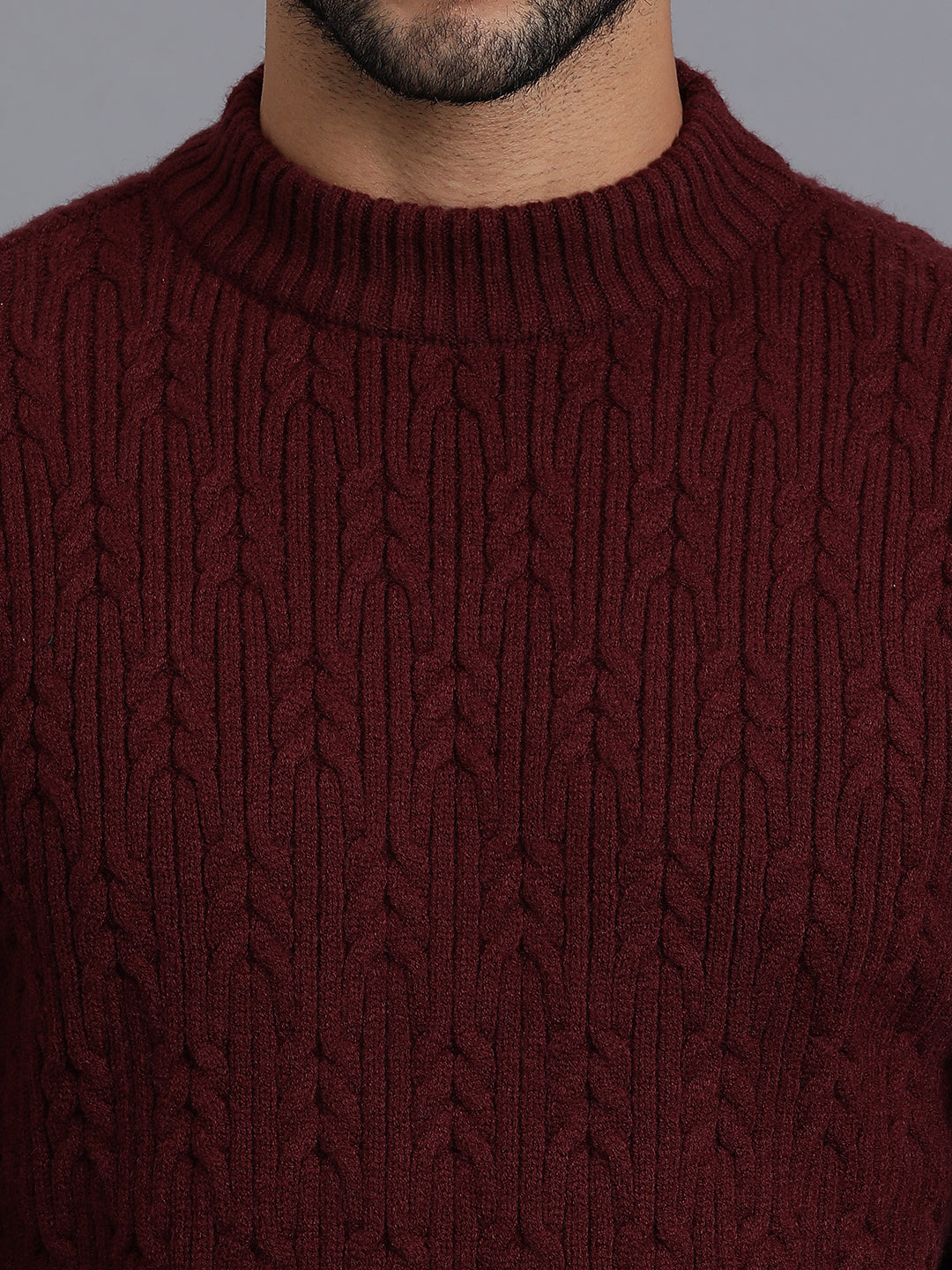 Heavy Cable Knitted Unisex Wool Unisex Sweater