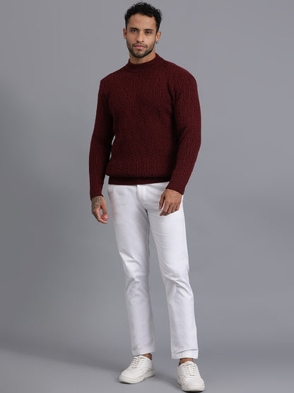 Heavy Cable Knitted Unisex Wool Unisex Sweater