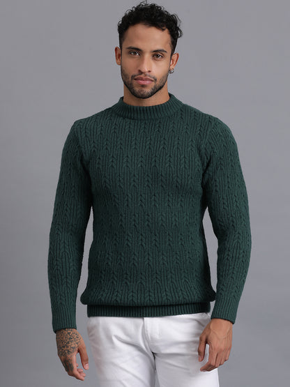 Heavy Cable Knitted Unisex Wool Unisex Sweater