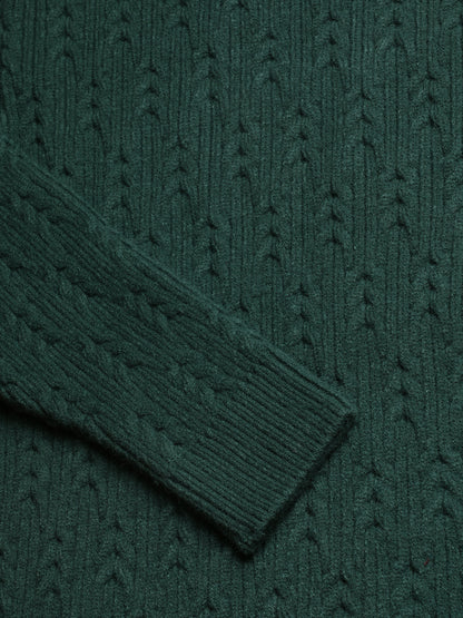 Heavy Cable Knitted Unisex Wool Unisex Sweater
