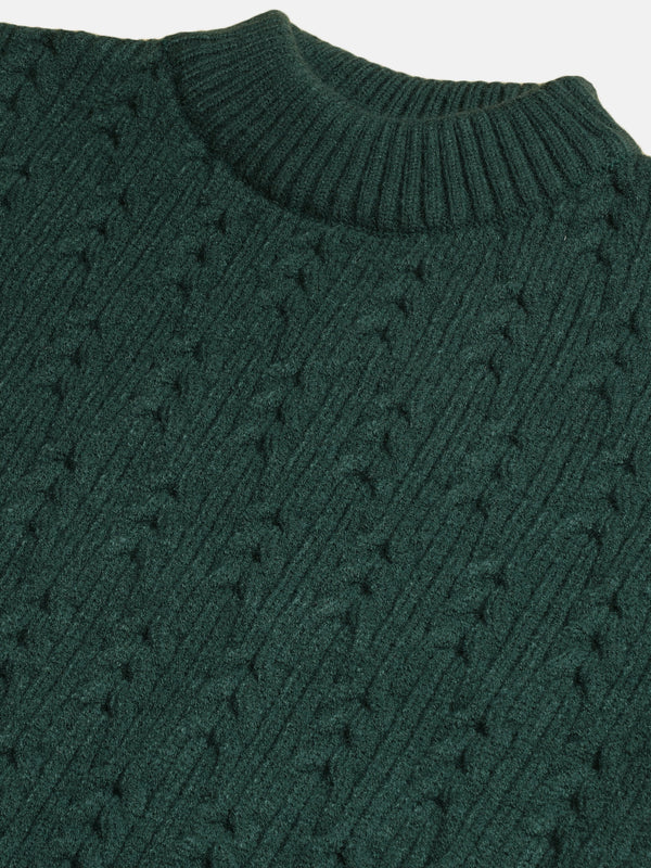 Heavy Cable Knitted Unisex Wool Unisex Sweater