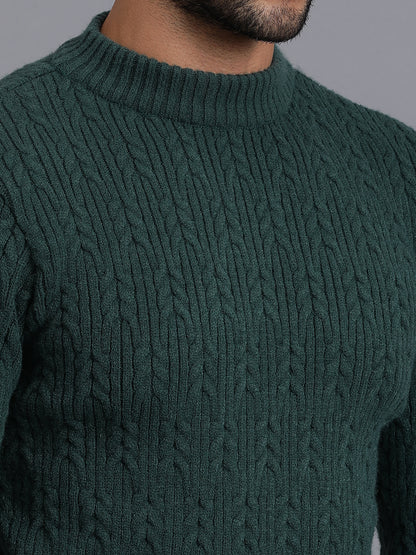 Heavy Cable Knitted Unisex Wool Unisex Sweater