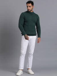 Heavy Cable Knitted Unisex Wool Unisex Sweater