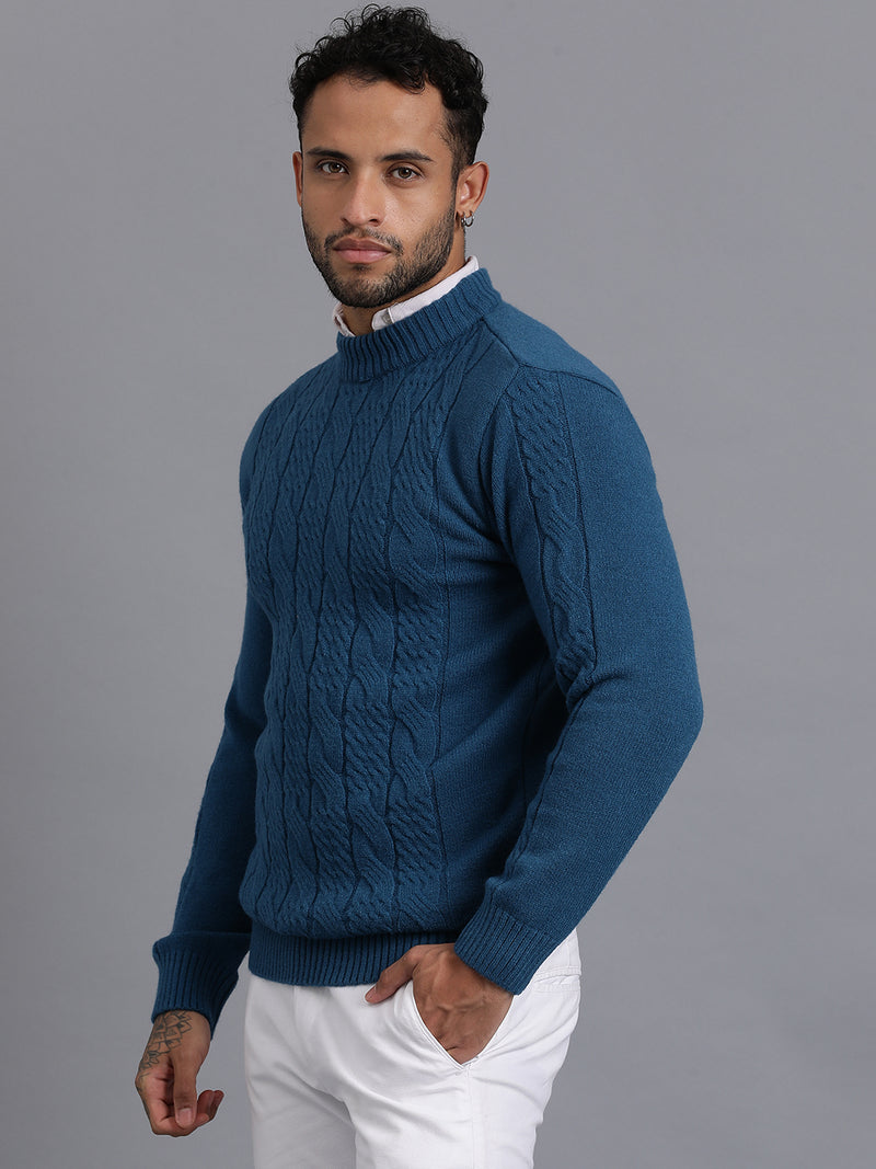 Heavy Cable Knitted Unisex Wool Unisex Sweater