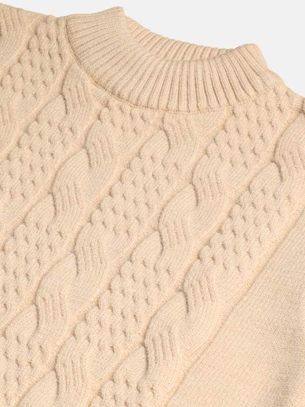 Heavy Cable Knitted Unisex Wool Unisex Sweater