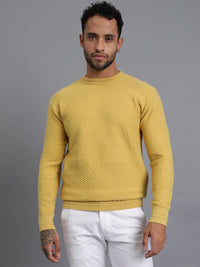 Zig Zag Knitted Unisex Wool Unisex Sweater