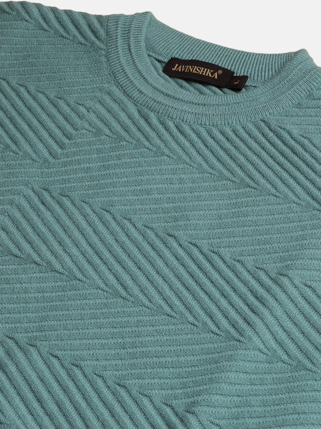 Zig Zag Knitted Unisex Wool Unisex Sweater