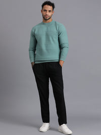 Zig Zag Knitted Unisex Wool Unisex Sweater