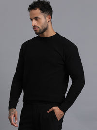 Zig Zag Knitted Unisex Wool Unisex Sweater