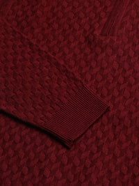 Half-Zipper Knitted Unisex Wool Unisex Sweater
