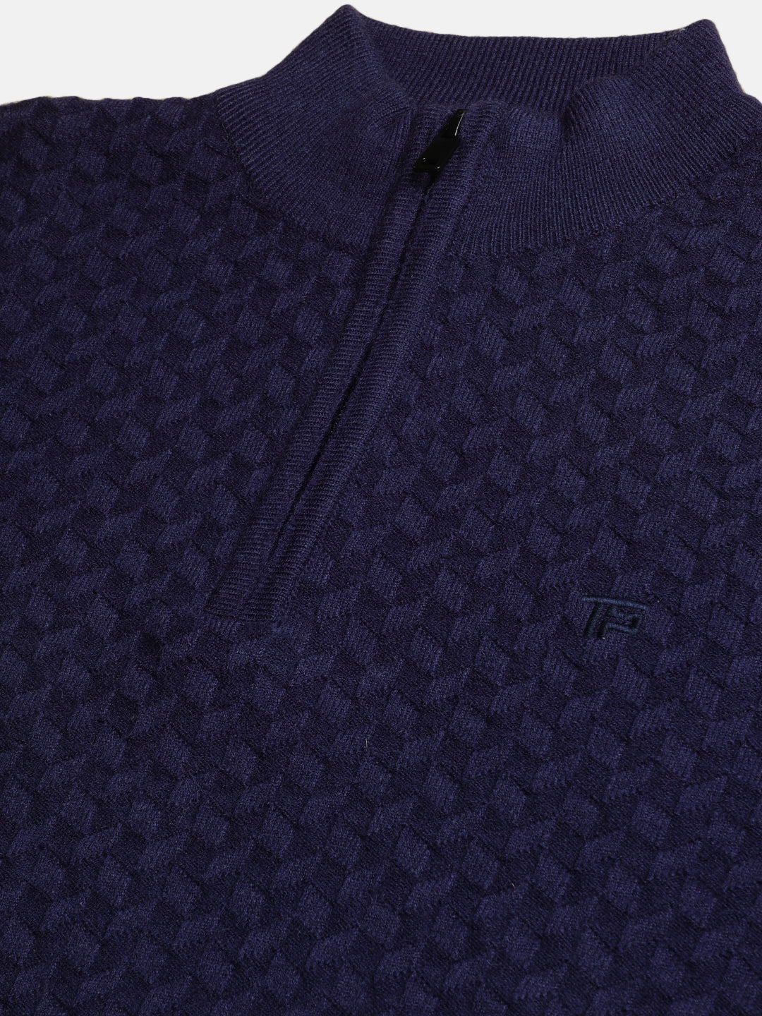 Half-Zipper Knitted Unisex Wool Unisex Sweater