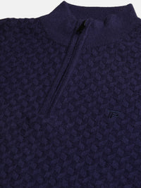 Half-Zipper Knitted Unisex Wool Unisex Sweater