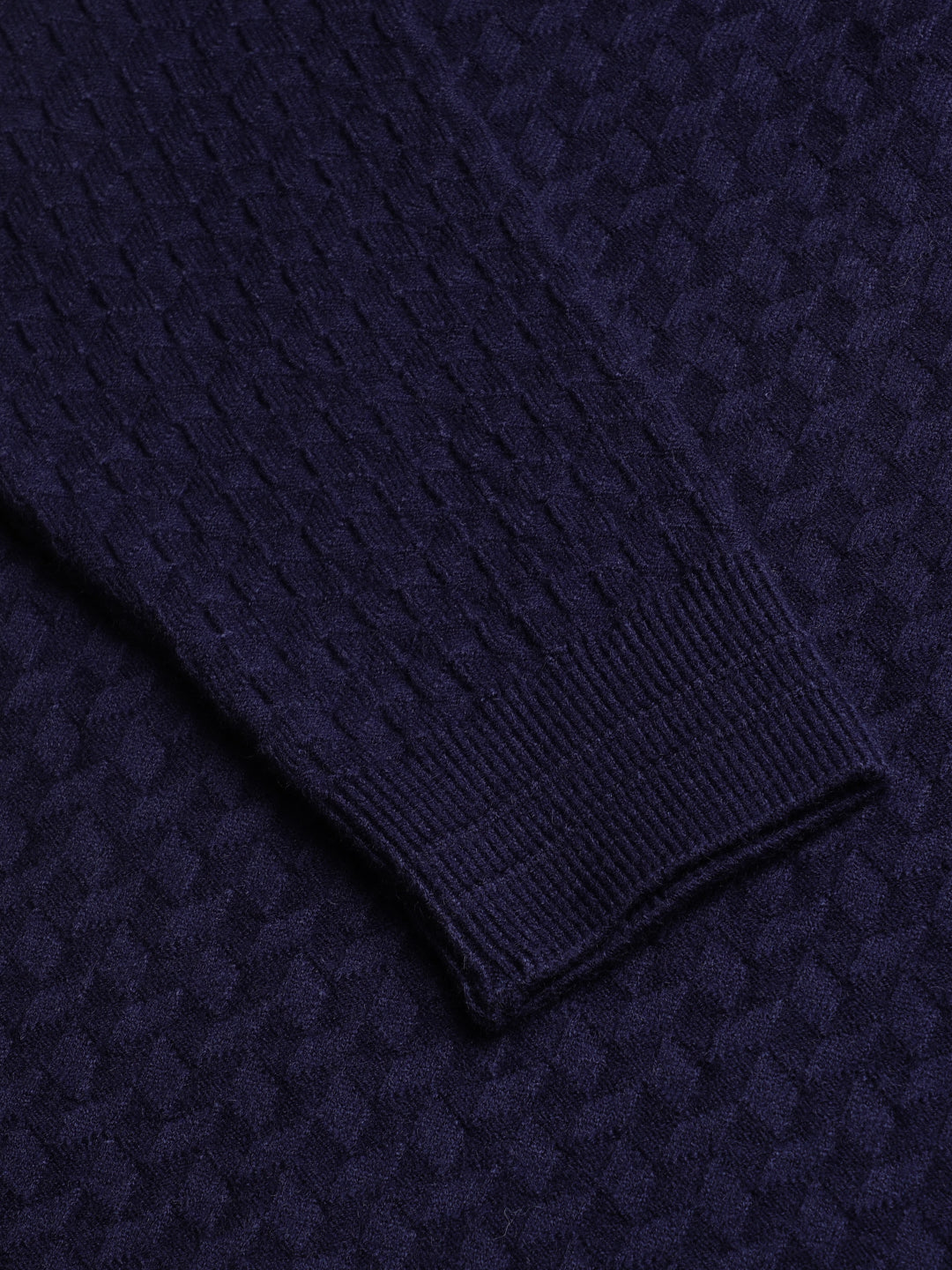 Half-Zipper Knitted Unisex Wool Unisex Sweater