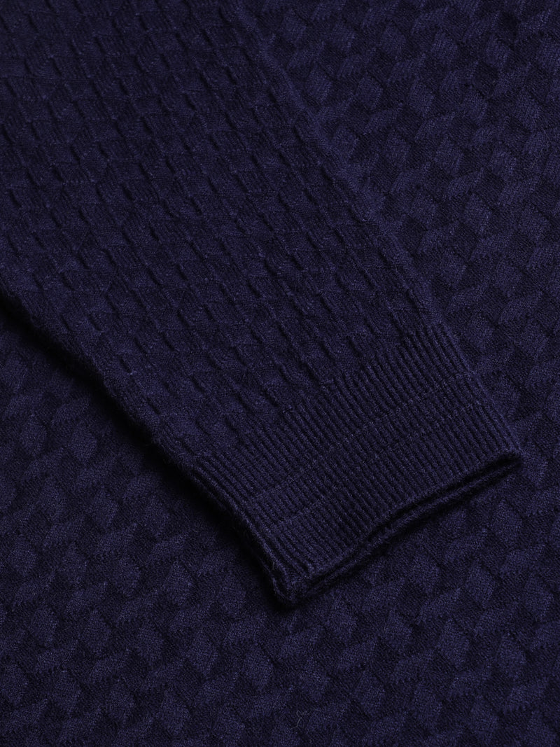 Half-Zipper Knitted Unisex Wool Unisex Sweater