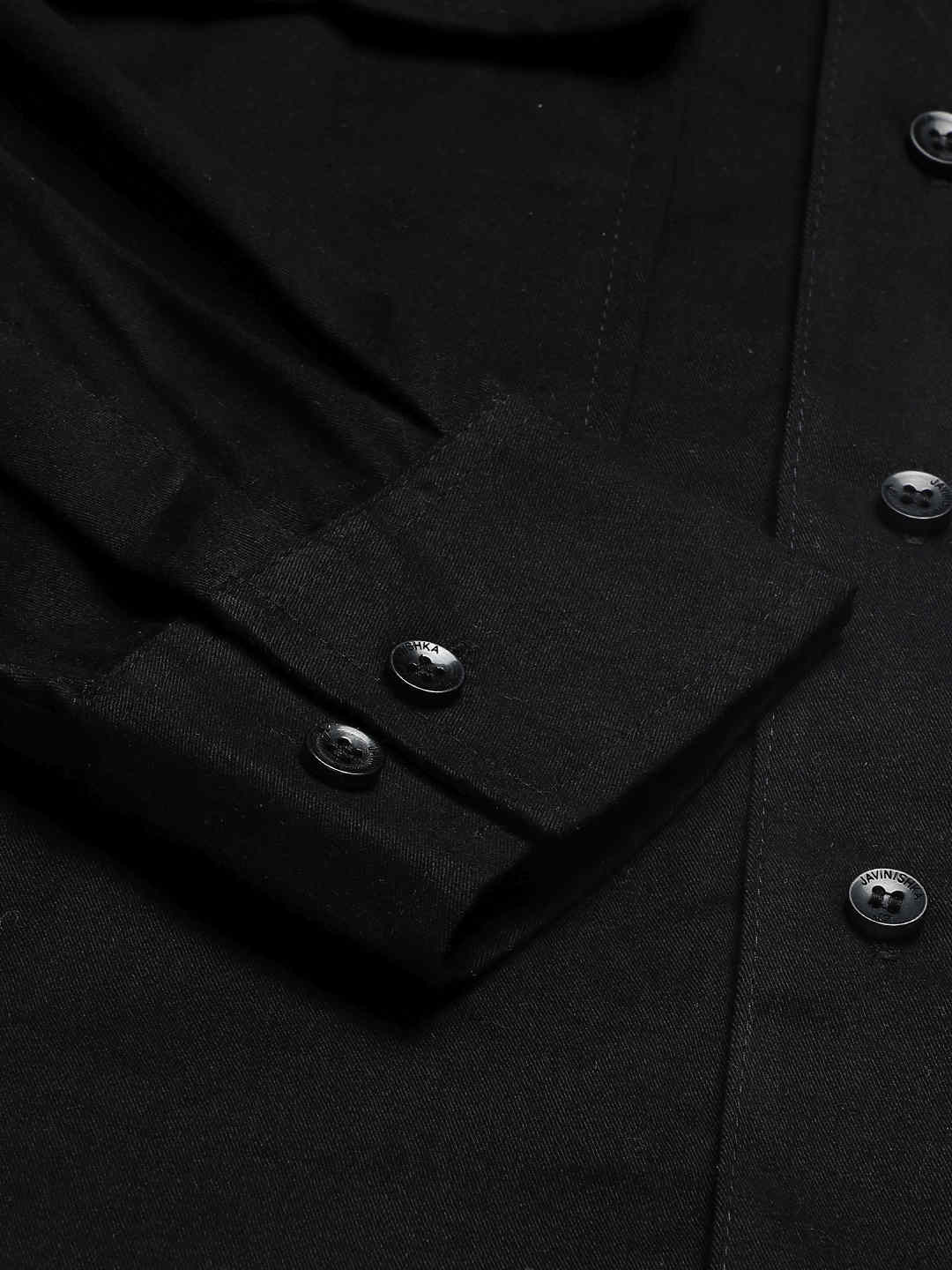 Premium Black Cargo Regular Fit Unisex Cotton Overshirt