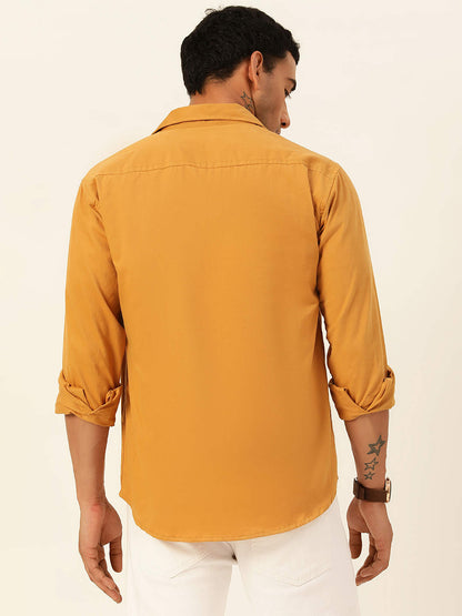 Premium Mustard Cargo Regular Fit Unisex Cotton Overshirt