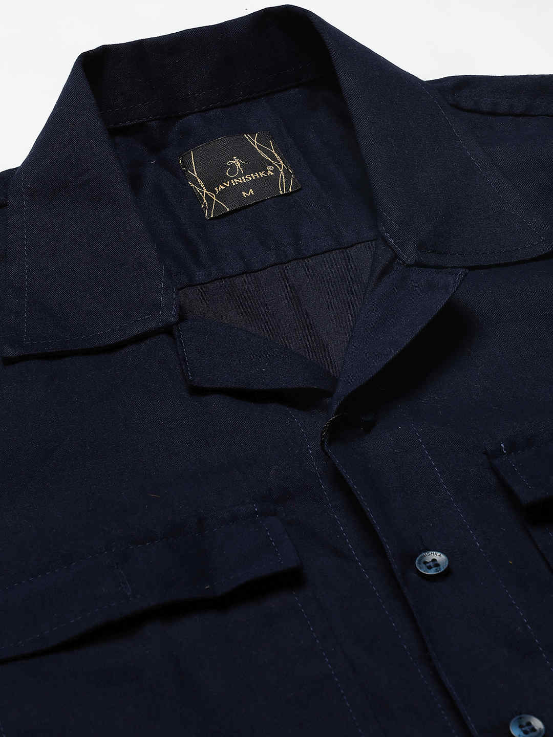 Premium Navy Blue Cargo Regular Fit Unisex Cotton Overshirt