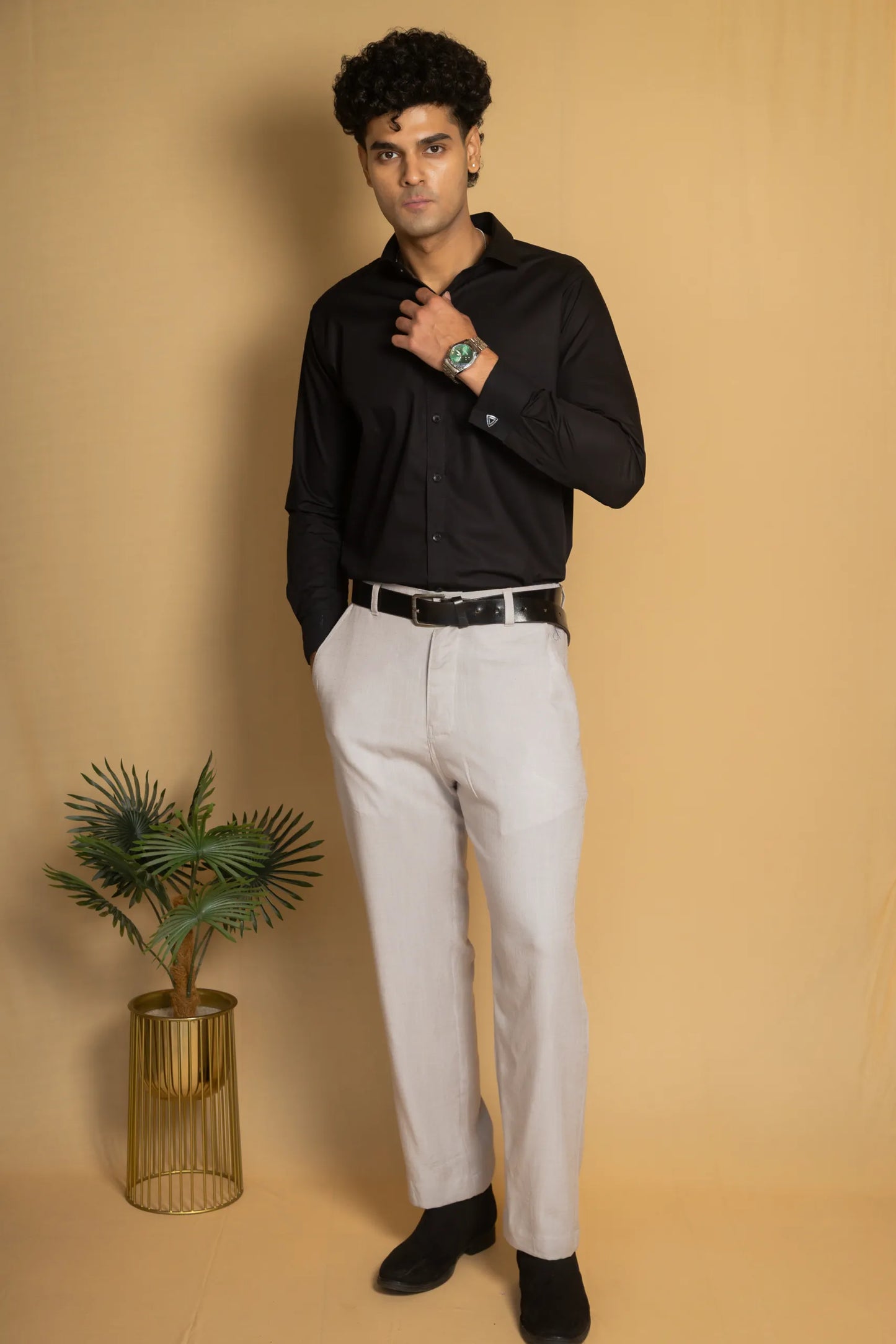 Cotton Poplin French Cuff Shirt